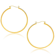Load image into Gallery viewer, 10k Yellow Gold Polished Hoop Earrings (40mm)
