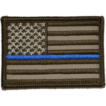 Load image into Gallery viewer, Thin Blue Line US Flag - 2x3 Hat Patch
