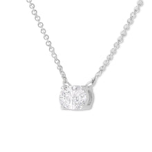 Load image into Gallery viewer, IGI Certified 10K White Gold 1/2 cttw Lab Grown Oval Shape Solitaire Diamond East West 18" Pendant Necklace (E-F Color, VS1-VS2 Clarity)
