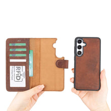Load image into Gallery viewer, Samsung Galaxy S25 Plus Leather Wallet Case Detachable RFID – Magic
