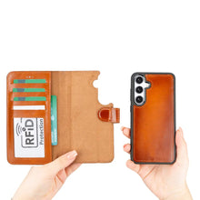 Load image into Gallery viewer, Samsung Galaxy S25 Plus Leather Wallet Case Detachable RFID – Magic

