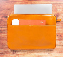Load image into Gallery viewer, Awe Slim Leather Laptop / Tablet Bag
