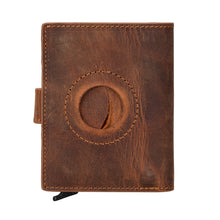 Load image into Gallery viewer, Palertag Zip Mechanical Leather Card Holder with AirTag Slot
