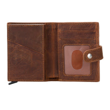 Load image into Gallery viewer, Palertag Zip Mechanical Leather Card Holder with AirTag Slot
