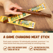 Load image into Gallery viewer, Plain Beef Meat Sticks - 100% Grass-Fed &amp; Finished
