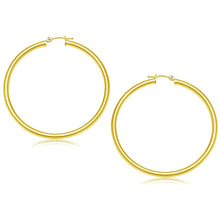 Load image into Gallery viewer, 14k Yellow Gold Polished Hoop Earrings (50 mm)
