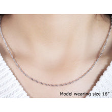 Load image into Gallery viewer, 14k White Gold Singapore Chain 1.7mm
