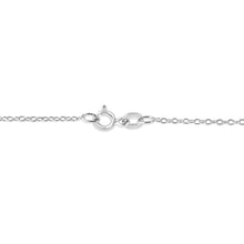 Load image into Gallery viewer, .925 Sterling Silver 1/6 Cttw Round Brilliant-Cut Diamond Accented Open Heart with Love 18" Pendant Necklace (H-I Color, I1-I2 Clarity)
