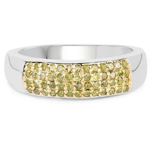 Load image into Gallery viewer, 0.22 Carat Genuine Yellow Diamond .925 Sterling Silver Ring
