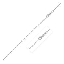 Load image into Gallery viewer, Double Extendable Diamond Cut Cable Chain in 14k White Gold (1.4mm)
