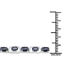 Load image into Gallery viewer, 7.41 Carat Genuine Black Sapphire .925 Sterling Silver Bracelet
