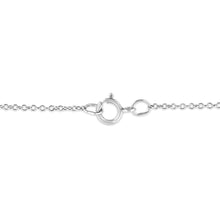 Load image into Gallery viewer, .925 Sterling Silver Prong-Set Diamond Accent Fashion Double Drop Design 18" Pendant Necklace (I-J Color, I1-I2 Clarity)
