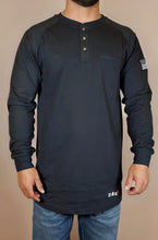 Load image into Gallery viewer, FR 3-Button Henley Shirt - Black

