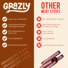 Load image into Gallery viewer, Plain Beef Meat Sticks - 100% Grass-Fed &amp; Finished
