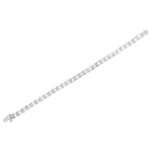 Load image into Gallery viewer, .925 Sterling Silver 1/4 cttw Miracle Set Diamond Sleek and Open "V"Bracelet (I-J Color, I3 Clarity) -7.5"
