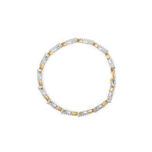 Load image into Gallery viewer, 10K Yellow and White Gold 2.00 Cttw Diamond "S" Link 7" Bracelet (H-I Color, I2-I3 Clarity)
