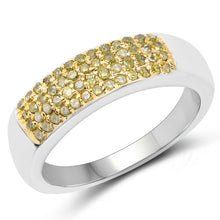 Load image into Gallery viewer, 0.22 Carat Genuine Yellow Diamond .925 Sterling Silver Ring
