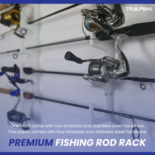 Load image into Gallery viewer, Made in the USA Fishing Rod Rack | Wall or Ceiling Mounted

