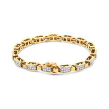 Load image into Gallery viewer, 14K Yellow Gold 2 1/2 Cttw Princess-Cut Diamond Link Tennis Bracelet (H-I Color, SI2-I1 Clarity) - 7.25"
