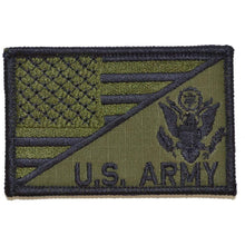 Load image into Gallery viewer, US Army Crest With Text USA Flag - 2.25x3.5 Patch
