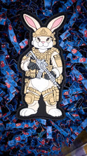 Load image into Gallery viewer, Pew Pew Peter Tactical Easter Battle Bunny 4" PVC Patch - Bad Bunny Collection
