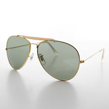 Load image into Gallery viewer, Original Brow Bar Aviator Sunglass with Glass Lens Vintage - Connelly
