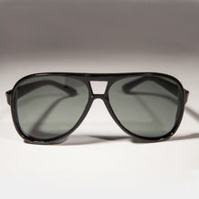 Load image into Gallery viewer, Black Aviator Sunglass with Glass Lenses - Agent Six
