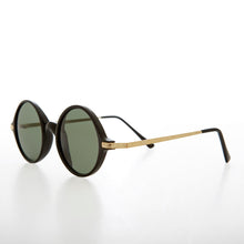 Load image into Gallery viewer, Round Hippie Sunglass with Gold Temples - Addison
