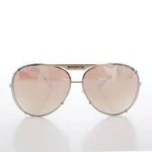 Load image into Gallery viewer, Rimless Aviator Vintage Sunglass with Mirror Lens - Flashy
