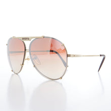 Load image into Gallery viewer, Rimless Aviator Vintage Sunglass with Mirror Lens - Flashy
