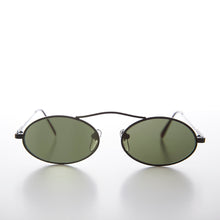 Load image into Gallery viewer, 90s Oval Metal Aviator Sunglass with Floating Cross Bar - Avery
