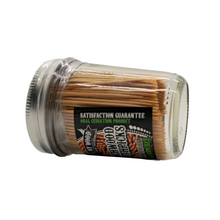Load image into Gallery viewer, BiteMyWood Flavored Birchwood Toothpicks in 600 qty Glass Jars Extreme Mint Flavor
