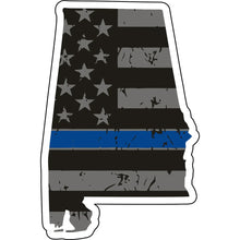 Load image into Gallery viewer, Distressed Thin Blue Line State Sticker - Choose Your State
