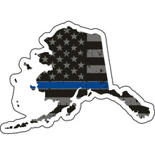 Load image into Gallery viewer, Distressed Thin Blue Line State Sticker - Choose Your State
