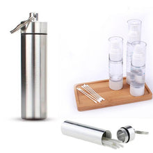 Load image into Gallery viewer, Portable Toothpick Holders – Keychain with Screw Cap in Aluminum &amp; Wood Designs
