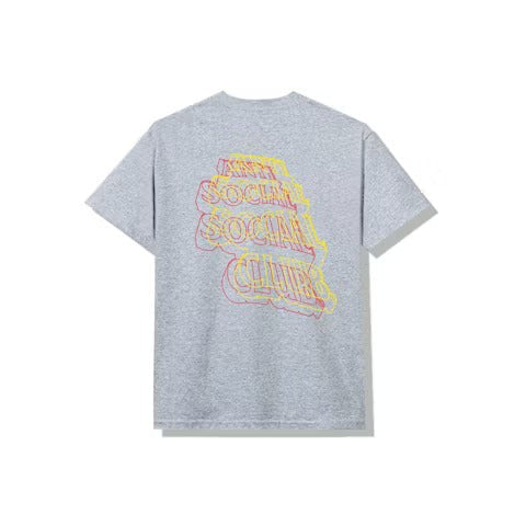 Anti Social Social Club Neon Lights And A Lot Of Rain T-shirt Heather Grey