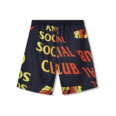 Anti Social Social Club Whisped Terry Fleece Shorts Black