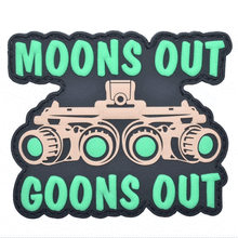 Load image into Gallery viewer, Moons Out Goons Out - Glow in the Dark - PVC Patch
