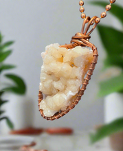 Load image into Gallery viewer, *Rare*Chalcedony Copper Wire Wrapped Necklace W/Ball Chain
