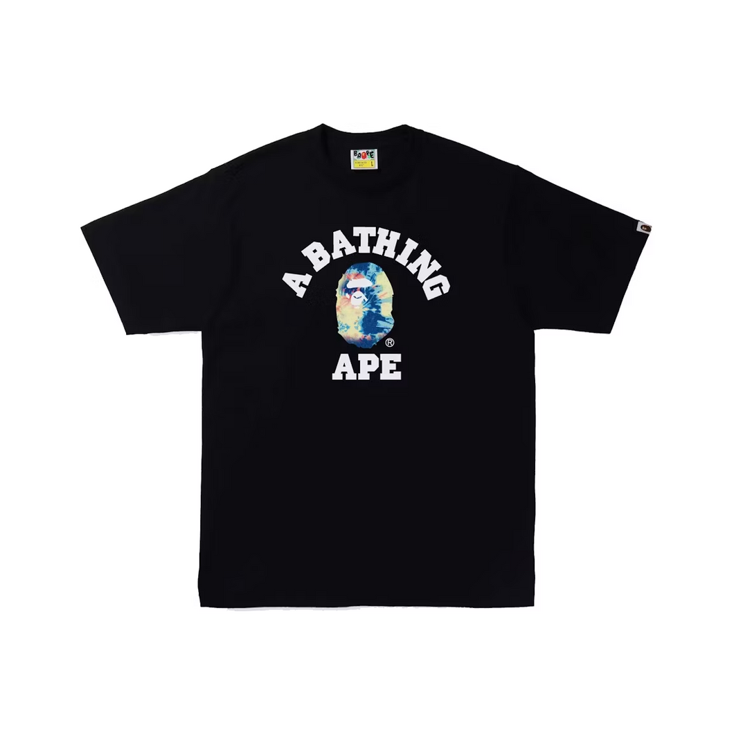 BAPE Tie Dye College Tee Black/Multi