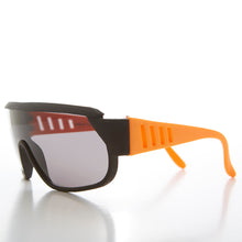 Load image into Gallery viewer, 80s Neon Sports Shield Vintage Sunglass - Barney
