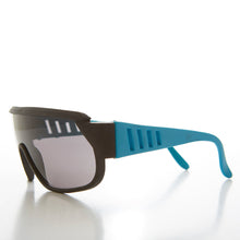Load image into Gallery viewer, 80s Neon Sports Shield Vintage Sunglass - Barney
