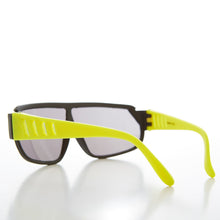 Load image into Gallery viewer, 80s Neon Sports Shield Vintage Sunglass - Barney
