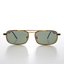 Load image into Gallery viewer, Gold Rectangular 80s Aviator Sunglasses - Beau

