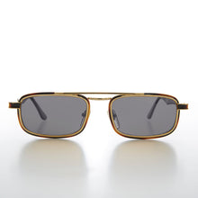 Load image into Gallery viewer, Gold Rectangular 80s Aviator Sunglasses - Beau
