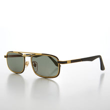 Load image into Gallery viewer, Gold Rectangular 80s Aviator Sunglasses - Beau
