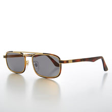 Load image into Gallery viewer, Gold Rectangular 80s Aviator Sunglasses - Beau
