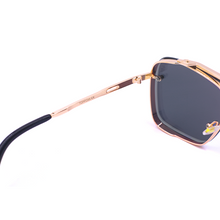Load image into Gallery viewer, Bella -Tangle Free- Rose Gold Oversized Squared Aviators

