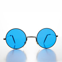 Load image into Gallery viewer, Round Circle Sunglass with Blue Tinted Lens - Benji
