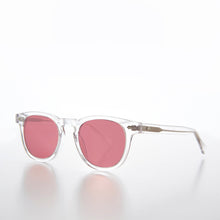 Load image into Gallery viewer, Clear Acetate Square Sunglass with Colored Lenses - Benson
